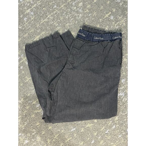 Calvin Klein CK Men Blue Striped Pajama Sleep Pants Size Medium - Picture 1 of 7